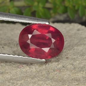 Medium Red Рубин Камень - 2ct Фасетный Овал (ID: 494734)