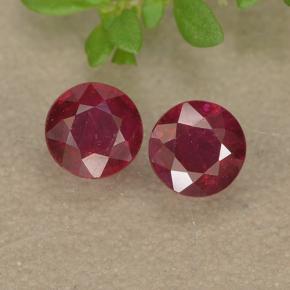 0.4ct Round Facet Pinkish Red Ruby Gem for sale 0.4ct Round Facet Pinkish Red Ruby Gem (ID: 494949)