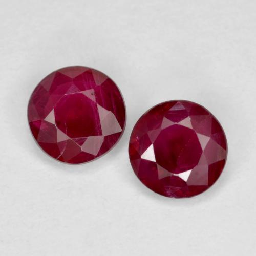 0.8ct Round Facet Pinkish Red Ruby for sale thumb image of 0.8ct Round Facet Pinkish Red Ruby (ID: 494950)