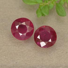 Jam Red Ruby Gem - 0.4ct Round Facet (ID: 494951)