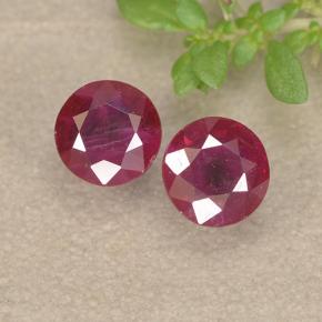 0.5ct Round Facet Pinkish Red Ruby Gem for sale 0.5ct Round Facet Pinkish Red Ruby Gem (ID: 494955)