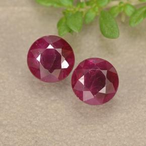 1ct Round Facet Pinkish Red Ruby for sale thumb image of 1ct Round Facet Pinkish Red Ruby (ID: 494956)