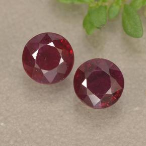 0.5ct Round Facet Pinkish Red Ruby for sale thumb image of 0.5ct Round Facet Pinkish Red Ruby (ID: 494957)