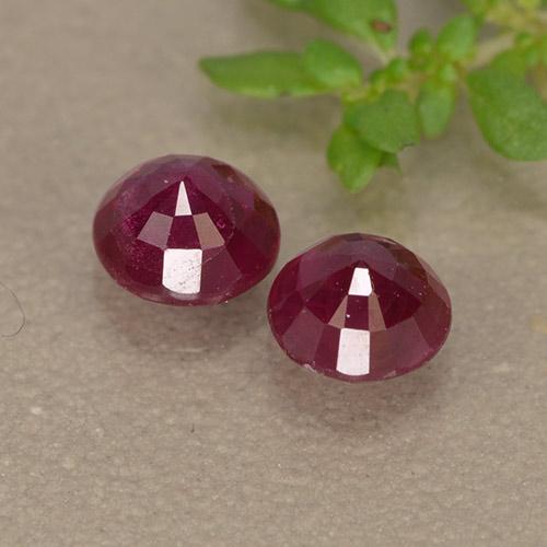 Ruby Gemstones in 4.7 mm Size for Sale, Ruby Stones in Jam Red Color