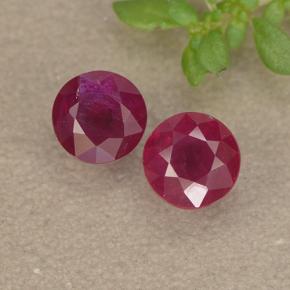 0.5ct Round Facet Pinkish Red Ruby Gem for sale 0.5ct Round Facet Pinkish Red Ruby Gem (ID: 494960)