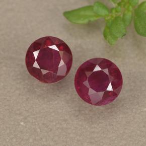 1ct Round Facet Pinkish Red Ruby for sale thumb image of 1ct Round Facet Pinkish Red Ruby (ID: 494964)