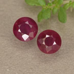 0.5ct Round Facet Pinkish Red Ruby for sale thumb image of 0.5ct Round Facet Pinkish Red Ruby (ID: 494968)