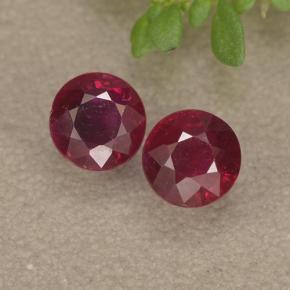 0.9ct Round Facet Pinkish Red Ruby for sale thumb image of 0.9ct Round Facet Pinkish Red Ruby (ID: 494969)