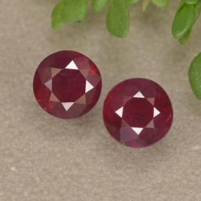 0.4ct Round Facet Pinkish Red Ruby Gem for sale 0.4ct Round Facet Pinkish Red Ruby Gem (ID: 494972)