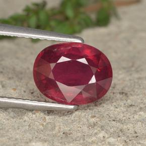 3.1ct Oval Facet Pinkish Red Ruby for sale thumb image of 3.1ct Oval Facet Pinkish Red Ruby (ID: 495072)