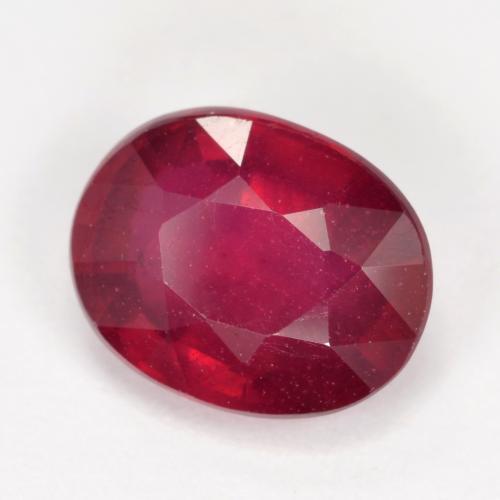 2.45 ct Red Ruby Stone, Natural Ruby in Oval Facet Shape for Sale