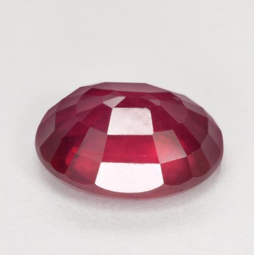 Ruby Gemstone in 8.8 x 6.9 mm Size for Sale, Ruby Stone in Deep Reddish Pink Color
