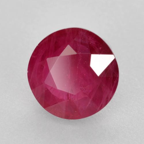 1.04 ct Red Ruby Stone, Natural Ruby in Round Facet Shape for Sale