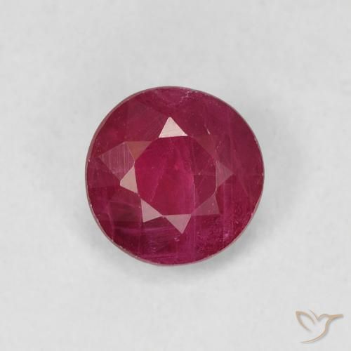 0.79ct Natural Deep Crimson Ruby, Round, VS-SI