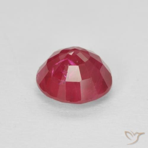 Ruby Gemstone in 5.5 mm (calibrated) Size for Sale, Ruby Stone in Deep Crimson Color