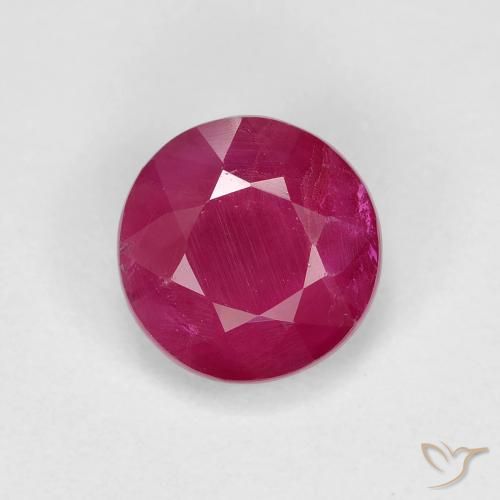 Rubis taille ronde de 1,21 ct, 6,2 mm du Myanmar, Photo A