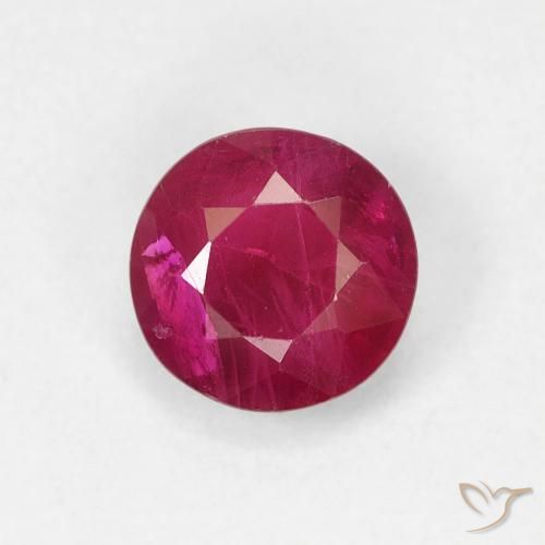 0.76ct Natural Dark Red Ruby, Round, VS-SI