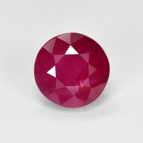 Jam Red Ruby Gem - 1.2ct Round Facet (ID: 495089)