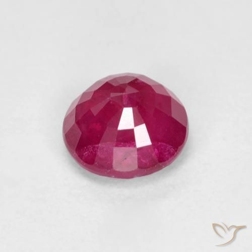 Ruby Gemstone in 5.3 mm Size for Sale, Ruby Stone in Reddish Pink Color