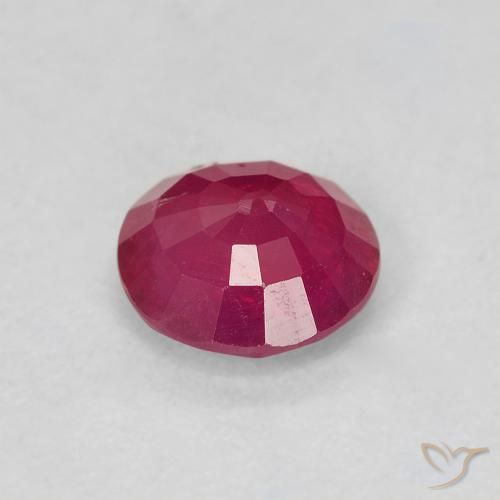 Ruby Gemstone in 5.5 mm (calibrated) Size for Sale, Ruby Stone in Reddish Pink Color