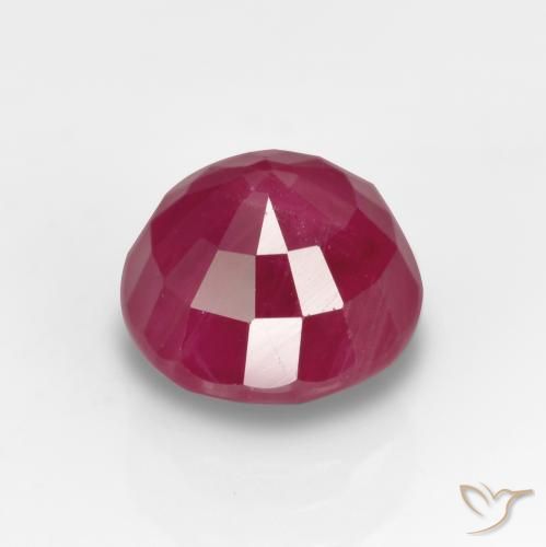 Ruby Gemstone in 5.5 mm (calibrated) Size for Sale, Ruby Stone in Pinkish Red Color