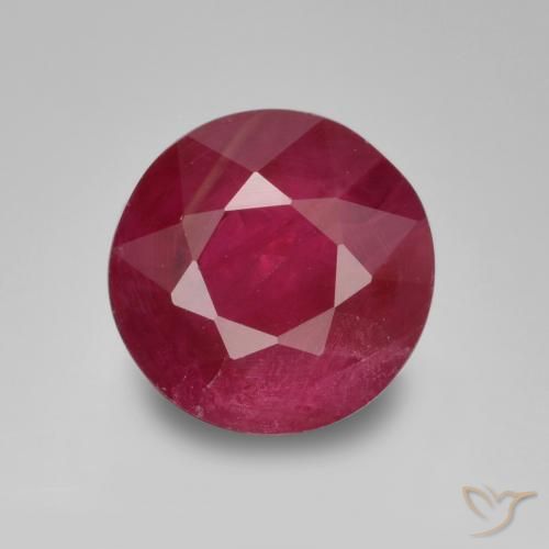 0.94ct Natural Medium Red Ruby, Round, VS-SI