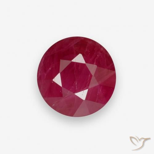 0.75 ct Round Cut Ruby, 5.5 mm From Myanmar, Photo A
