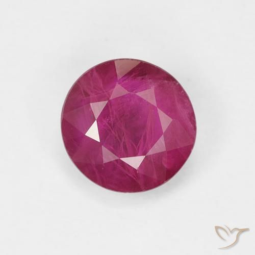 0.80ct Natural Pinkish Red Ruby, Round, VS-SI