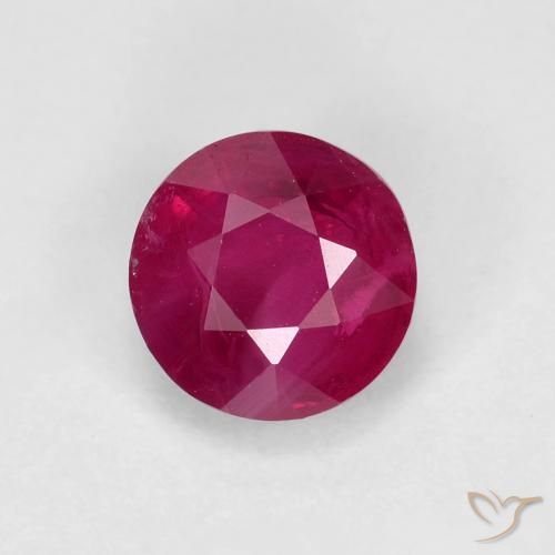 0.94ct Natural Medium Red Ruby, Round, VS-SI
