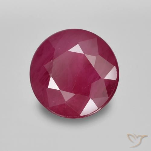 0.88ct Natural Medium Red Ruby, Round, VS-SI