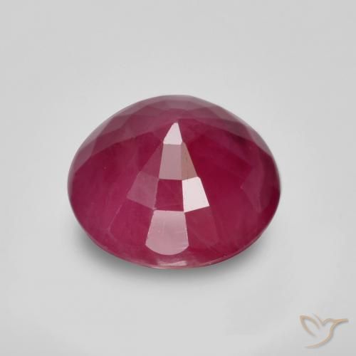 Ruby Gemstone in 5.5 mm (calibrated) Size for Sale, Ruby Stone in Medium Red Color