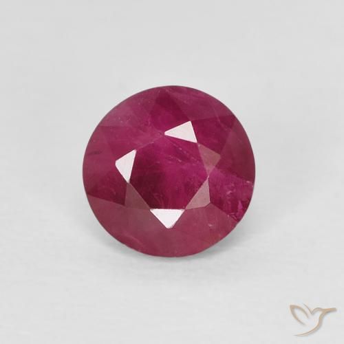 0.83ct Natural Pinkish Red Ruby, Round, VS-SI