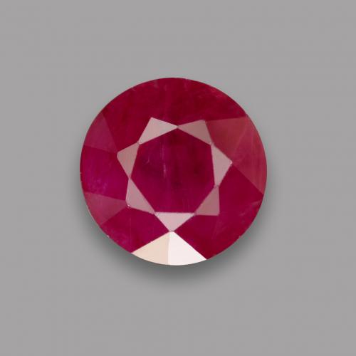 Medium Red Рубин Камень - 0.9ct Круглая Фасетная Огранка (ID: 495173)