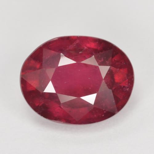 Rojo oscuro Rubí Gema - 2.5ct Forma ovalada (ID: 495190)