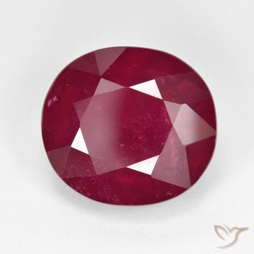 13.44 ct Red Ruby Stone, Natural Ruby in Oval Facet Shape for Sale