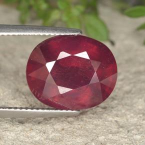 11.8ct Oval Facet Red Ruby Gem for sale 11.8ct Oval Facet Red Ruby Gem (ID: 495286)