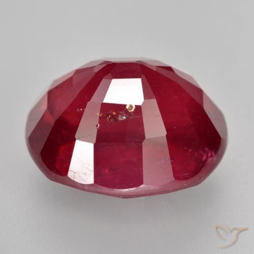Ruby Gemstone in 14.5 x 12.9 mm Size for Sale, Ruby Stone in Medium Red Color