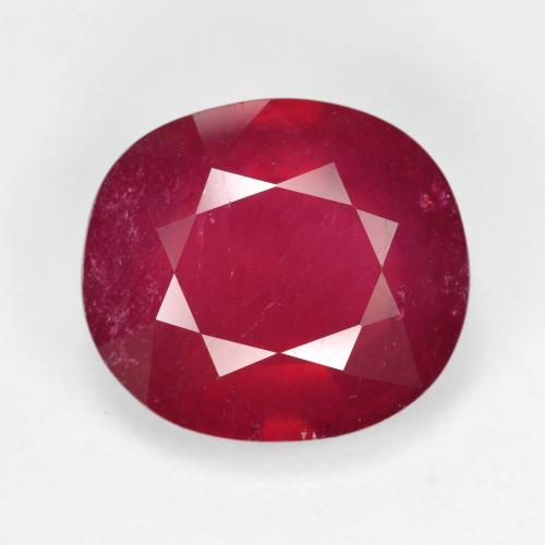 Jam Red Рубин Камень - 11.7ct Фасетный Овал (ID: 495295)