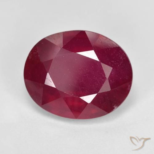 12.82 ct Red Ruby Stone, Natural Ruby in Oval Facet Shape for Sale
