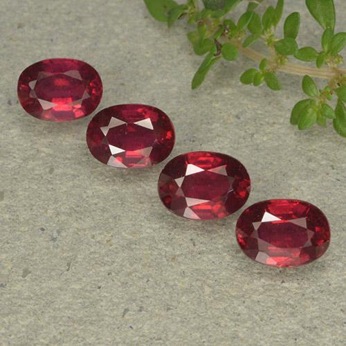 Medium Red Ruby Gem - 1.3ct Oval Facet (ID: 495344)