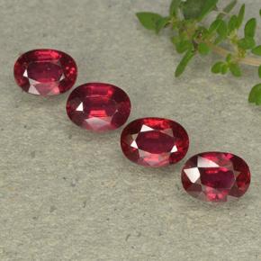 Bright Red Ruby Gem - 1.3ct Oval Facet (ID: 495345)