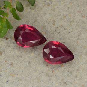 1.4ct Pear Facet Pinkish Red Ruby for sale thumb image of 1.4ct Pear Facet Pinkish Red Ruby (ID: 495380)