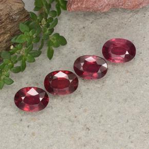 Bright Red Ruby Gem - 1.2ct Oval Facet (ID: 495384)