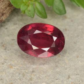 Темно-красный Рубин Камень - 1.4ct Фасетный Овал (ID: 495506)