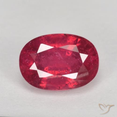 Jam Red Rubin Edelstein - 1.5ct Oval facettiert (ID: 495511)