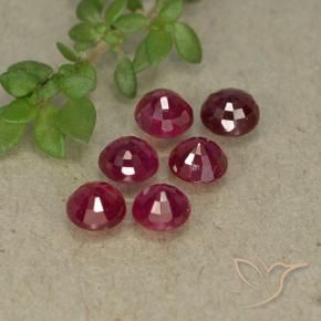 Ruby Gemstones in 3.3 mm Size for Sale, Ruby Stones in Dark Red Color