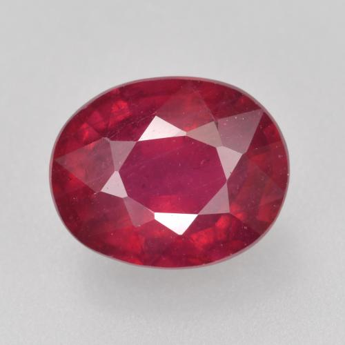 Bright Red Рубин Камень - 2.3ct Фасетный Овал (ID: 495606)