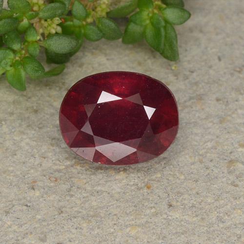 Rojo sangre Rubí Gema - 2.8ct Forma ovalada (ID: 495611)