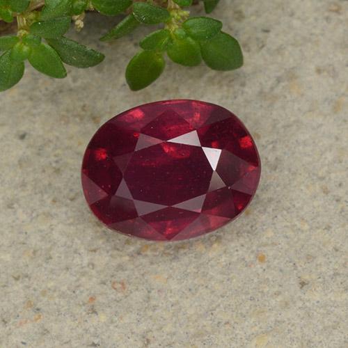 Blood Red Рубин Камень - 2.3ct Фасетный Овал (ID: 495617)
