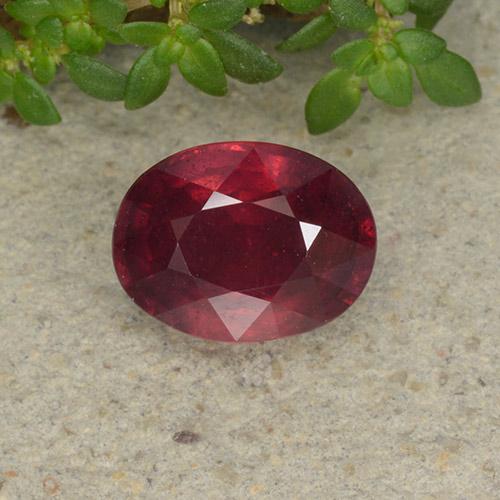 Темно-красный Рубин Камень - 2.7ct Фасетный Овал (ID: 495619)